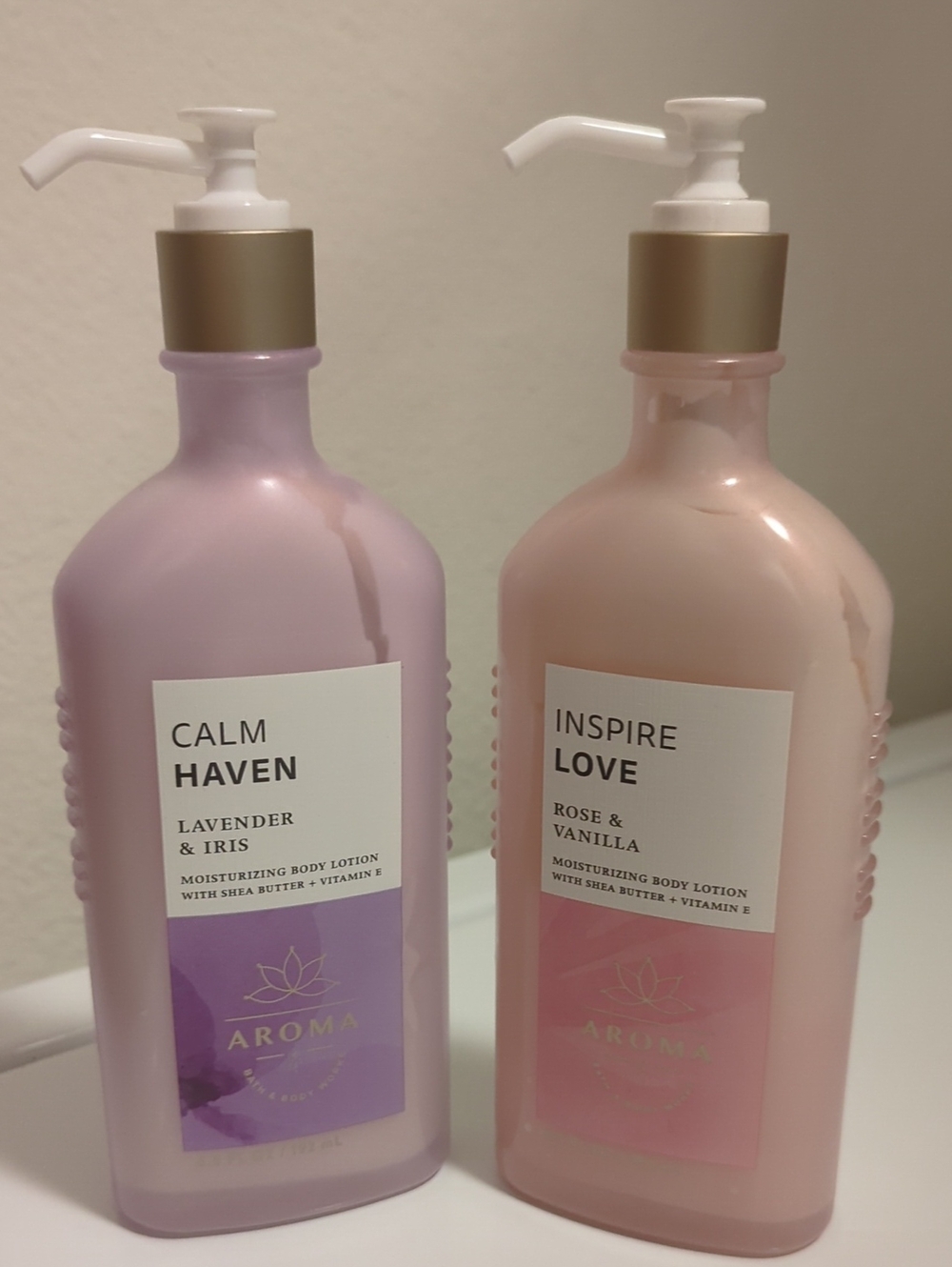 Bath & Body Works Calm Haven Lavender & Iris Body Lotion Inspire Rose & Vanilla